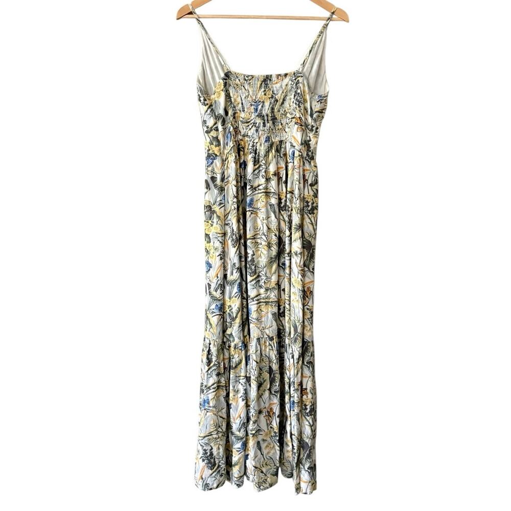 Abercrombie & Fitch Tropical Floral Maxi Dress Smocked Back Button Front M - Picture 7 of 13